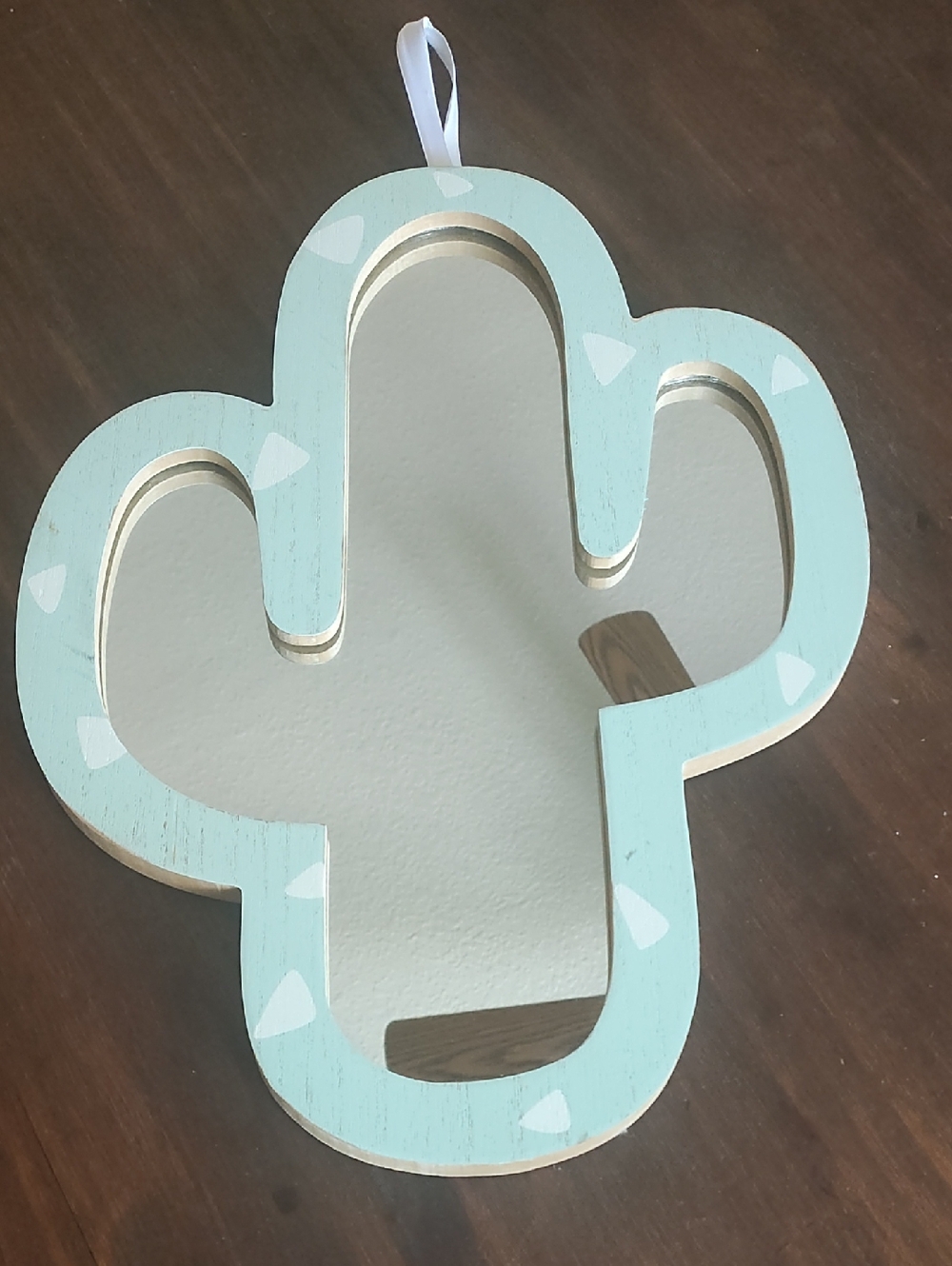Mint Cactus Mirror Wall Decor - 15 5/8X11 1/2